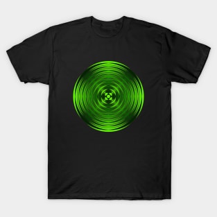 Fuzzy Circular Logic Green 4 T-Shirt